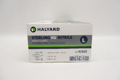 Halyard 41660 SG Nitrile Sensi-Guard Powder-Free Exam Gloves, L - Box of 250